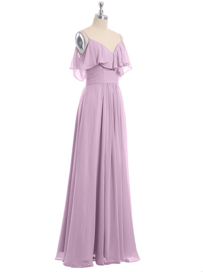 Wisteria Valentina Chiffon Off-Shoulder Dress