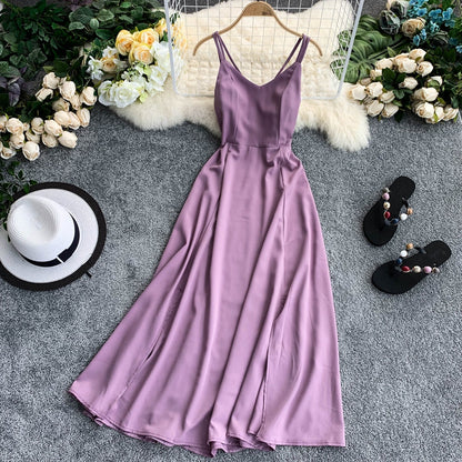 ivory Eloise Linen Backless Dress
