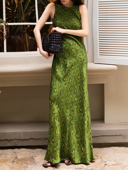 Feel Long Dress Margot Printed Rayon Maxi Dress