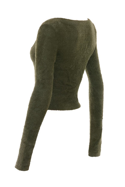 NOA FLUFFY KNIT CARDIGAN