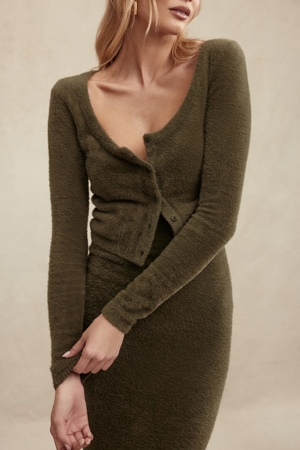 NOA FLUFFY KNIT CARDIGAN