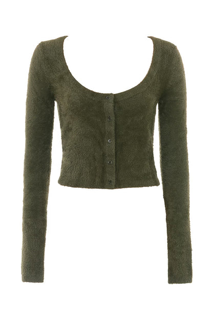 NOA FLUFFY KNIT CARDIGAN