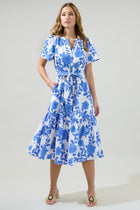 Cora Floral Button-Up Midi Dress