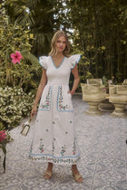 Sunfire Tiered Midi Dress in Bermin Floral