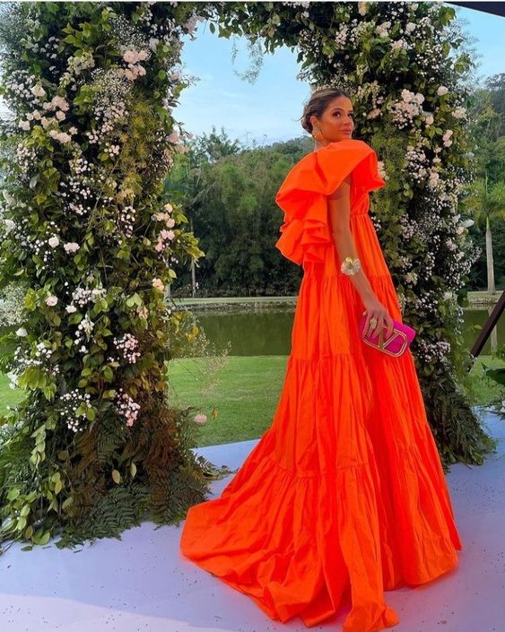 Custom Color(Add Your Color On ”Order special instructions“ ） Vivienne Organza A-Line Gown