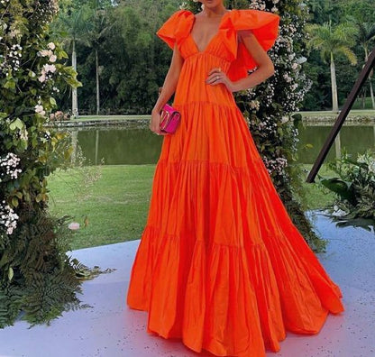 Custom Color(Add Your Color On ”Order special instructions“ ） Vivienne Organza A-Line Gown