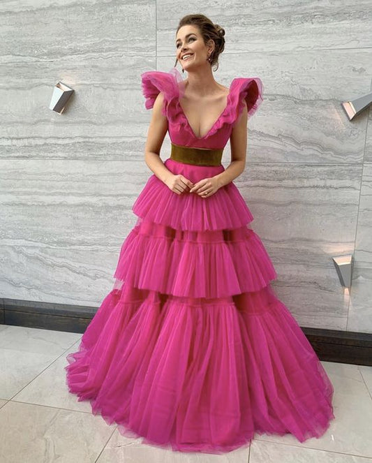 AS PHOTO Arabella Tiered Tulle Ball Gown