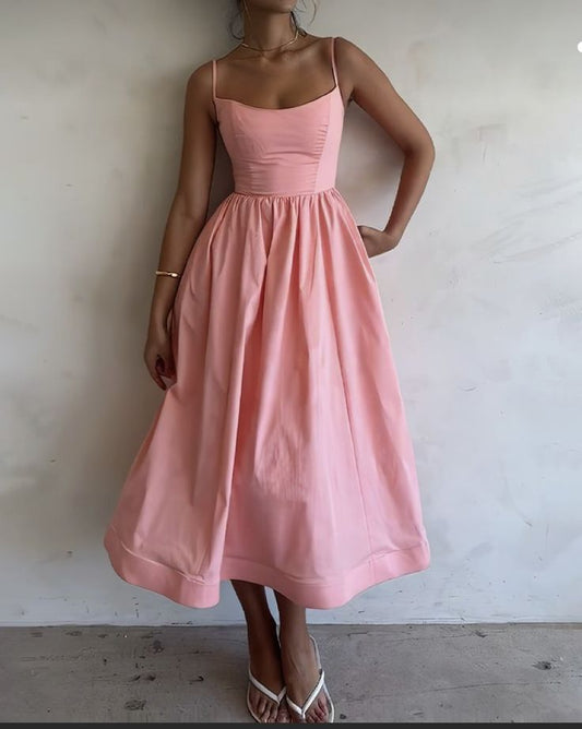 AS PHOTO Vivienne Satin A-Line Dress