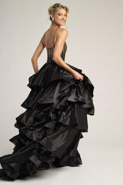 Red/Red Portia Black & Gold Ballgown
