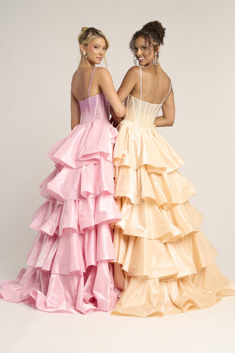Red/Red Portia Black & Gold Ballgown