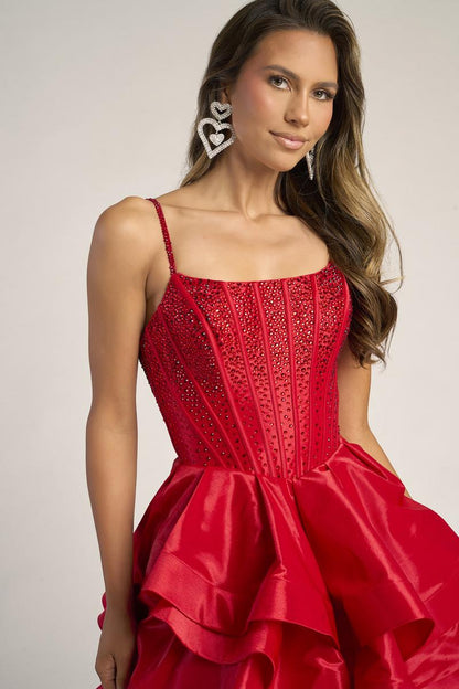Red/Red Portia Black & Gold Ballgown