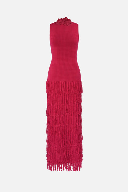 Granada Phoebe Fringe Midi Dress in Granada