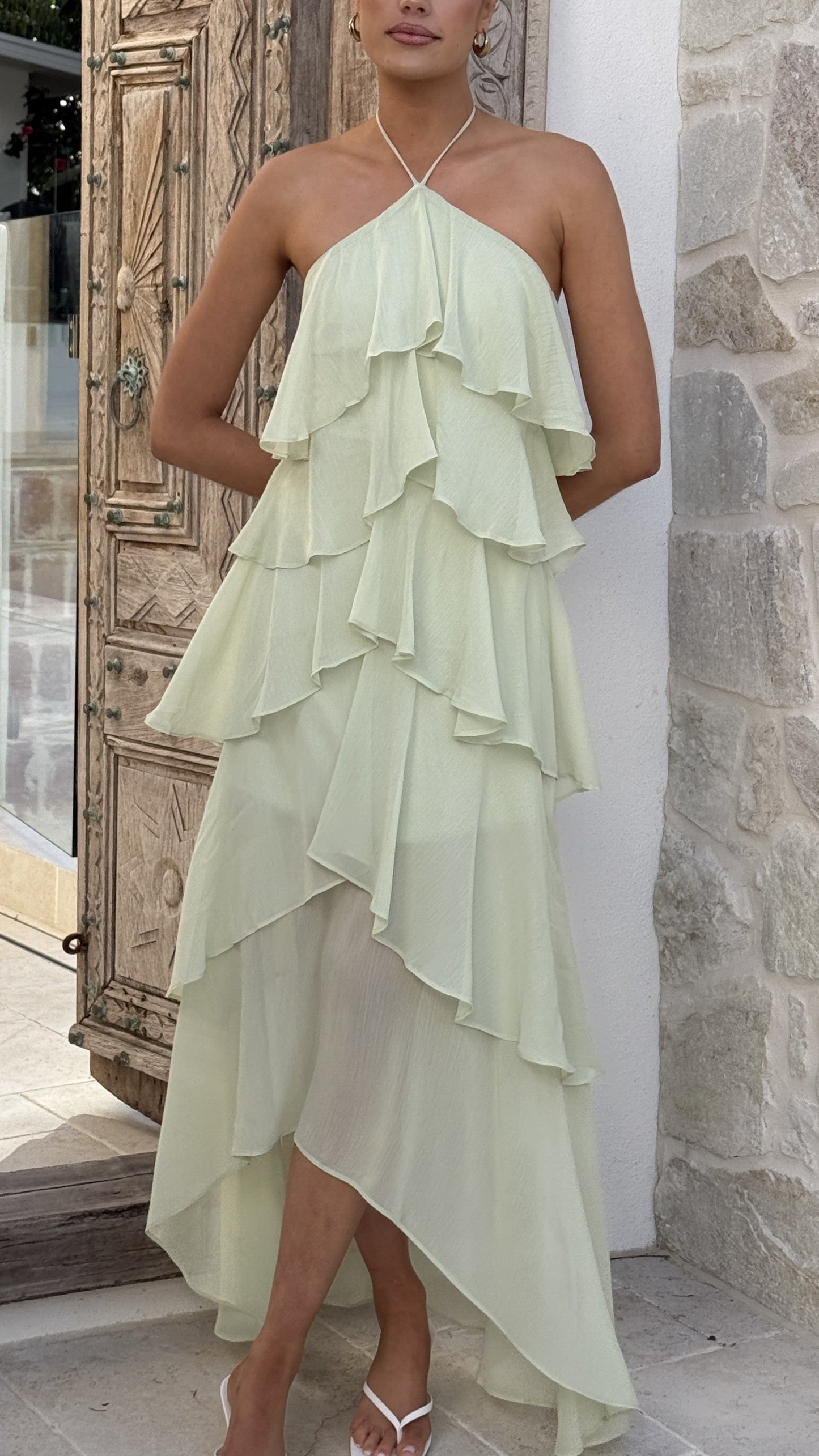 Sage Margot Lilac Floral Maxi Dress