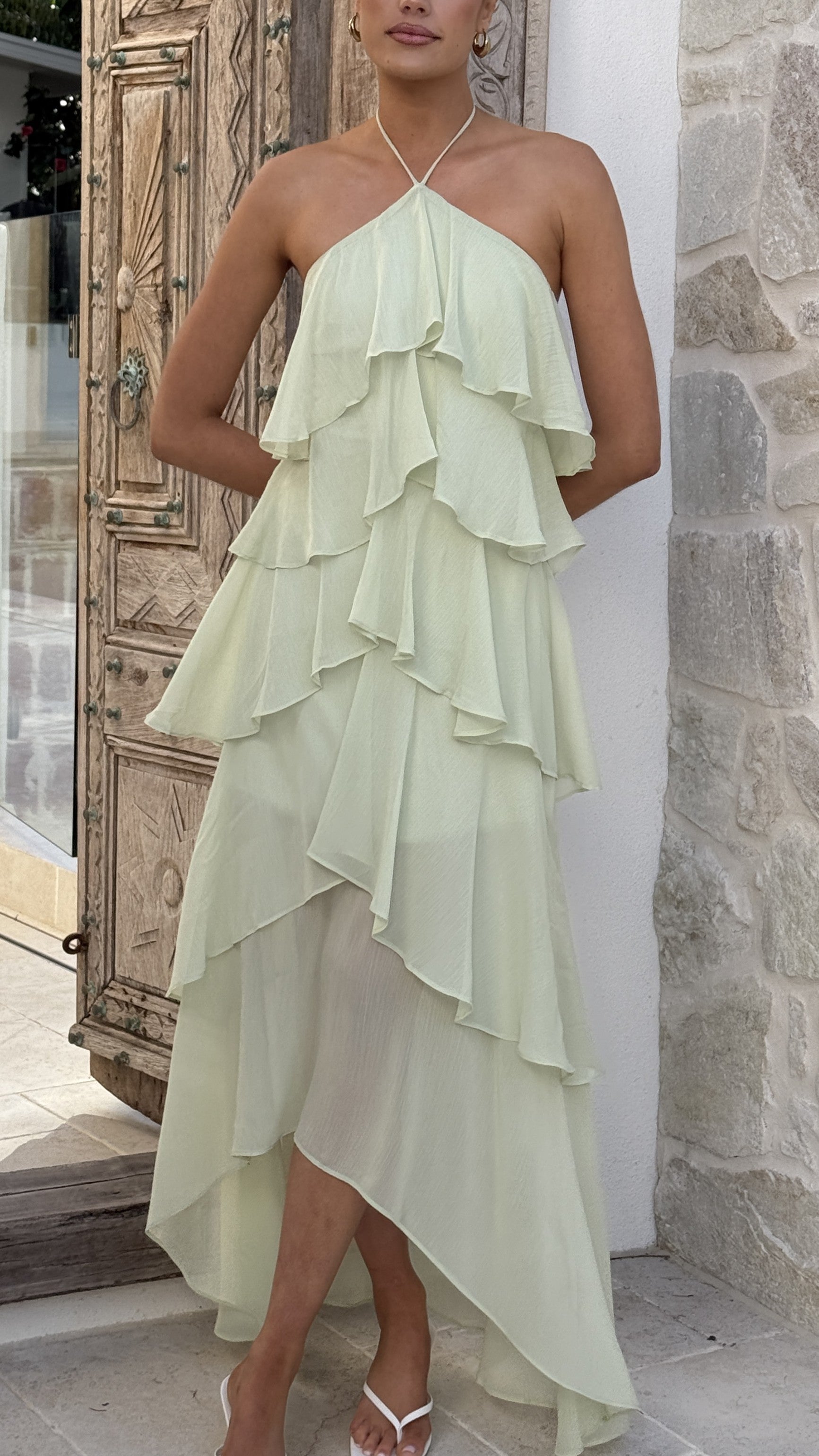 Sage Margot Lilac Floral Maxi Dress