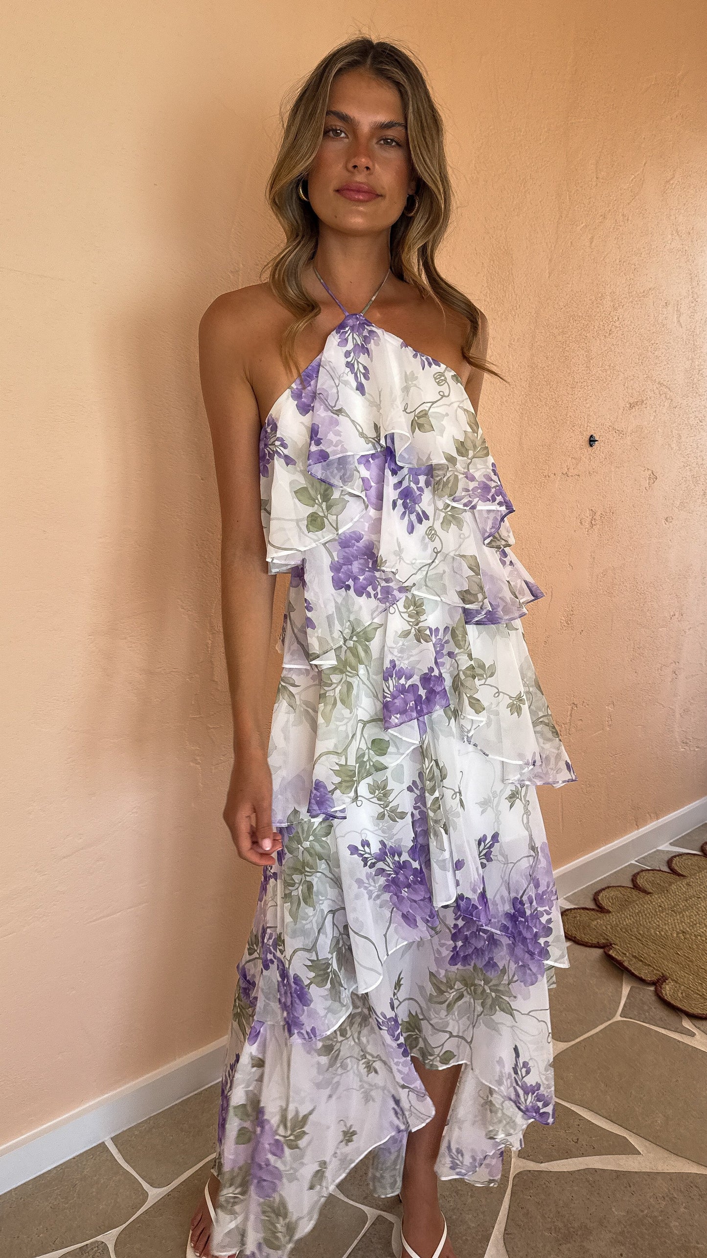 Lilac Floral Margot Lilac Floral Maxi Dress