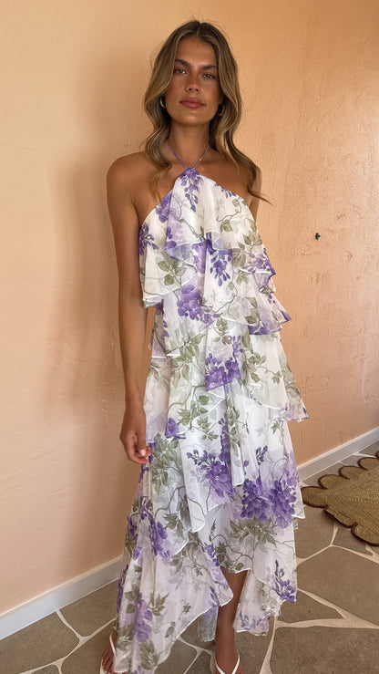 Lilac Floral Margot Lilac Floral Maxi Dress