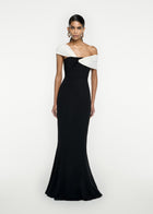 Arabella Asymmetric Cady Maxi Dress