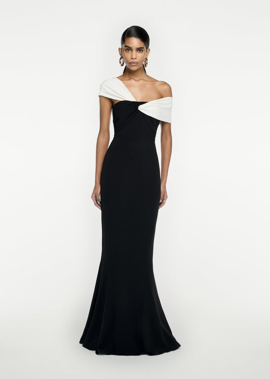 Arabella Asymmetric Cady Maxi Dress