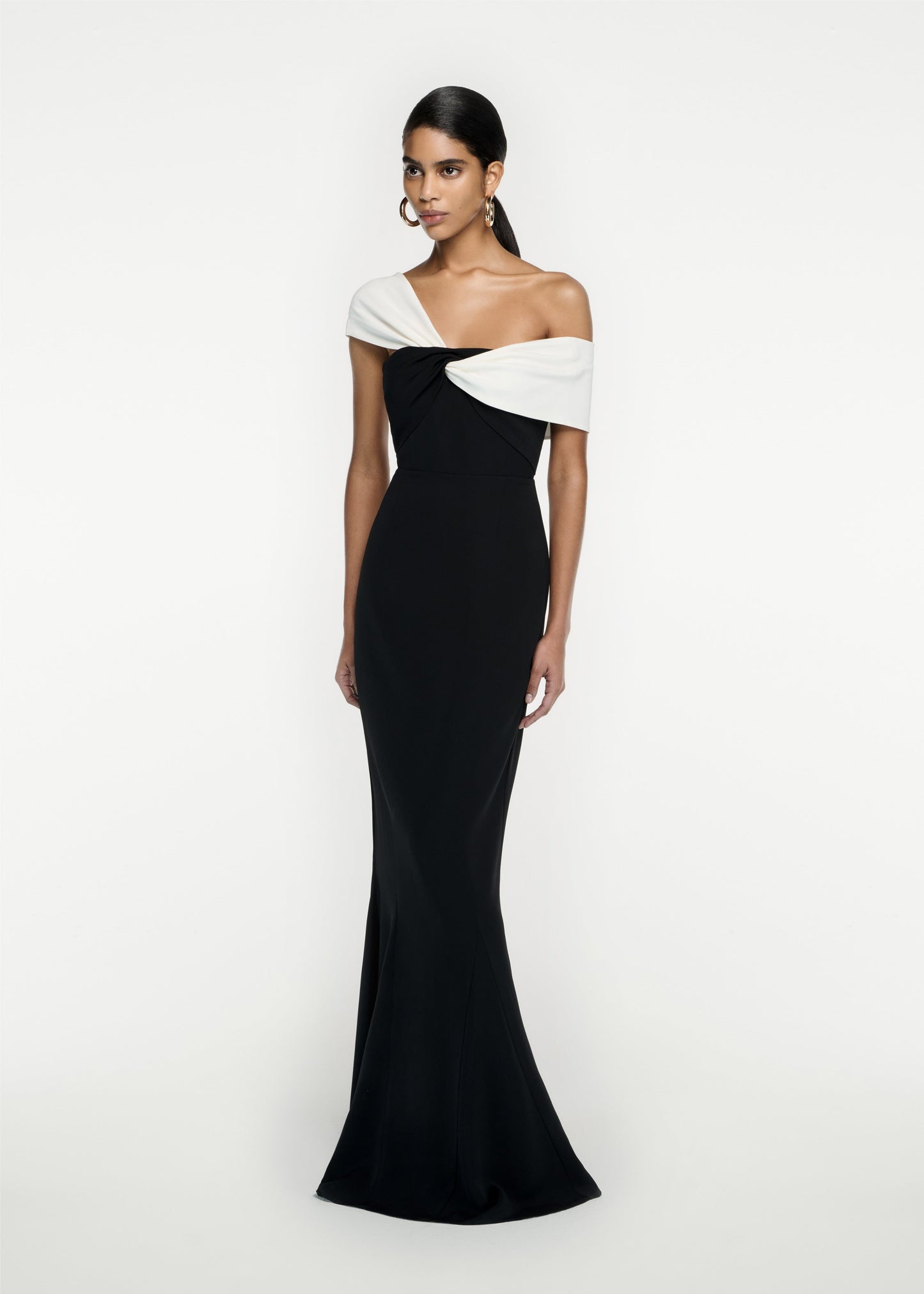 Arabella Asymmetric Cady Maxi Dress
