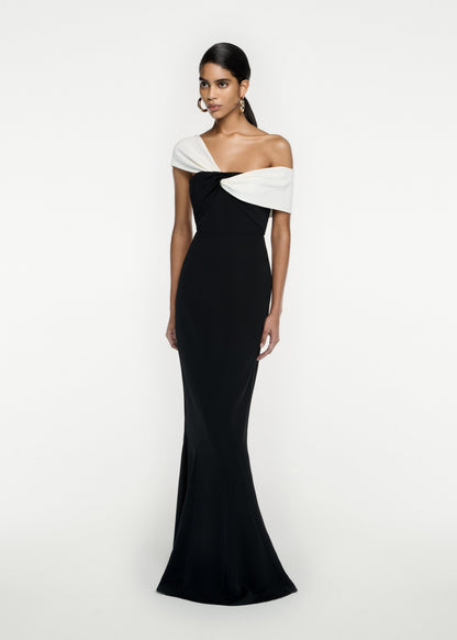 Arabella Asymmetric Cady Maxi Dress