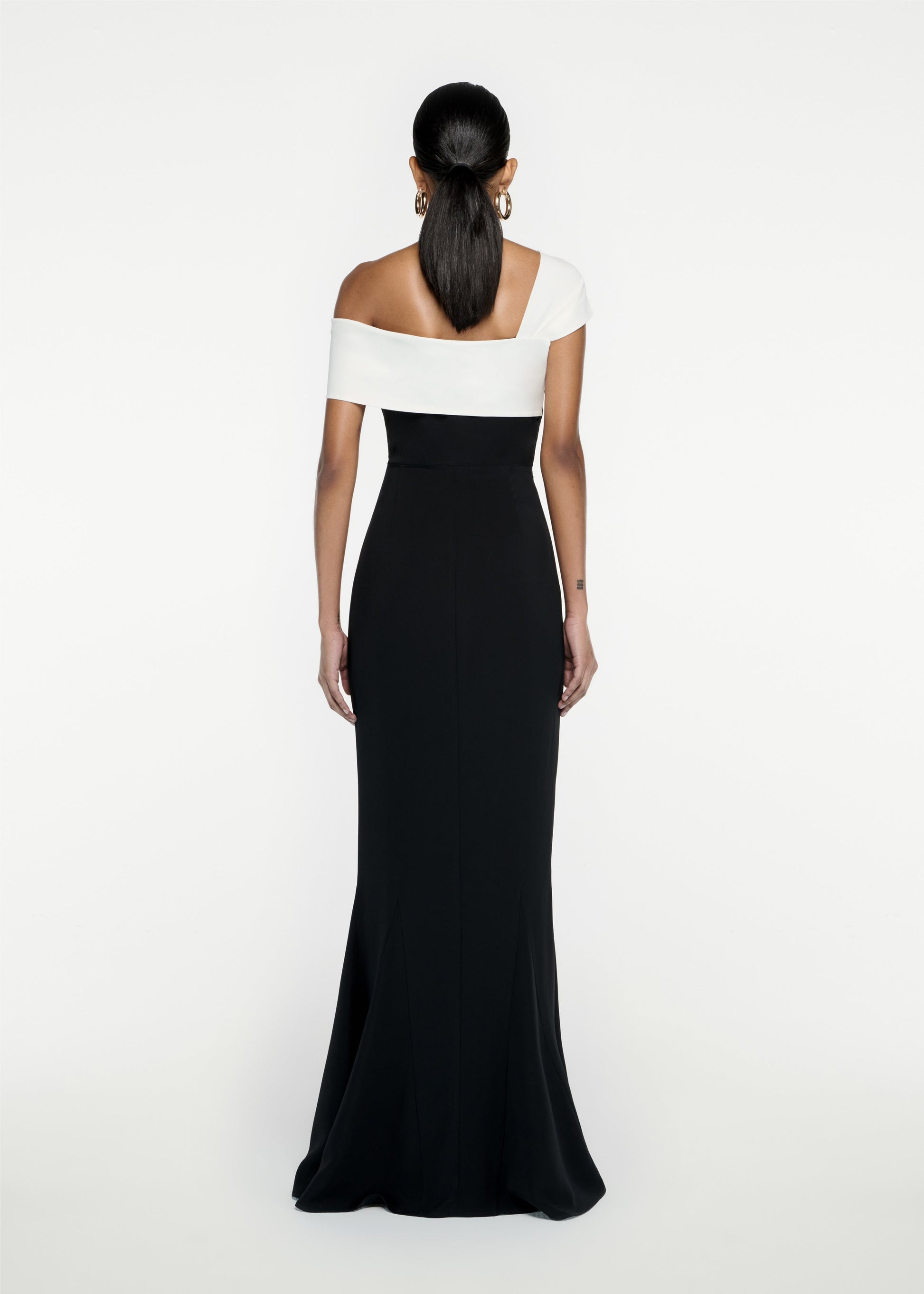 Arabella Asymmetric Cady Maxi Dress