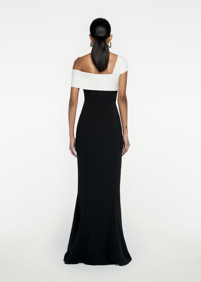 Arabella Asymmetric Cady Maxi Dress