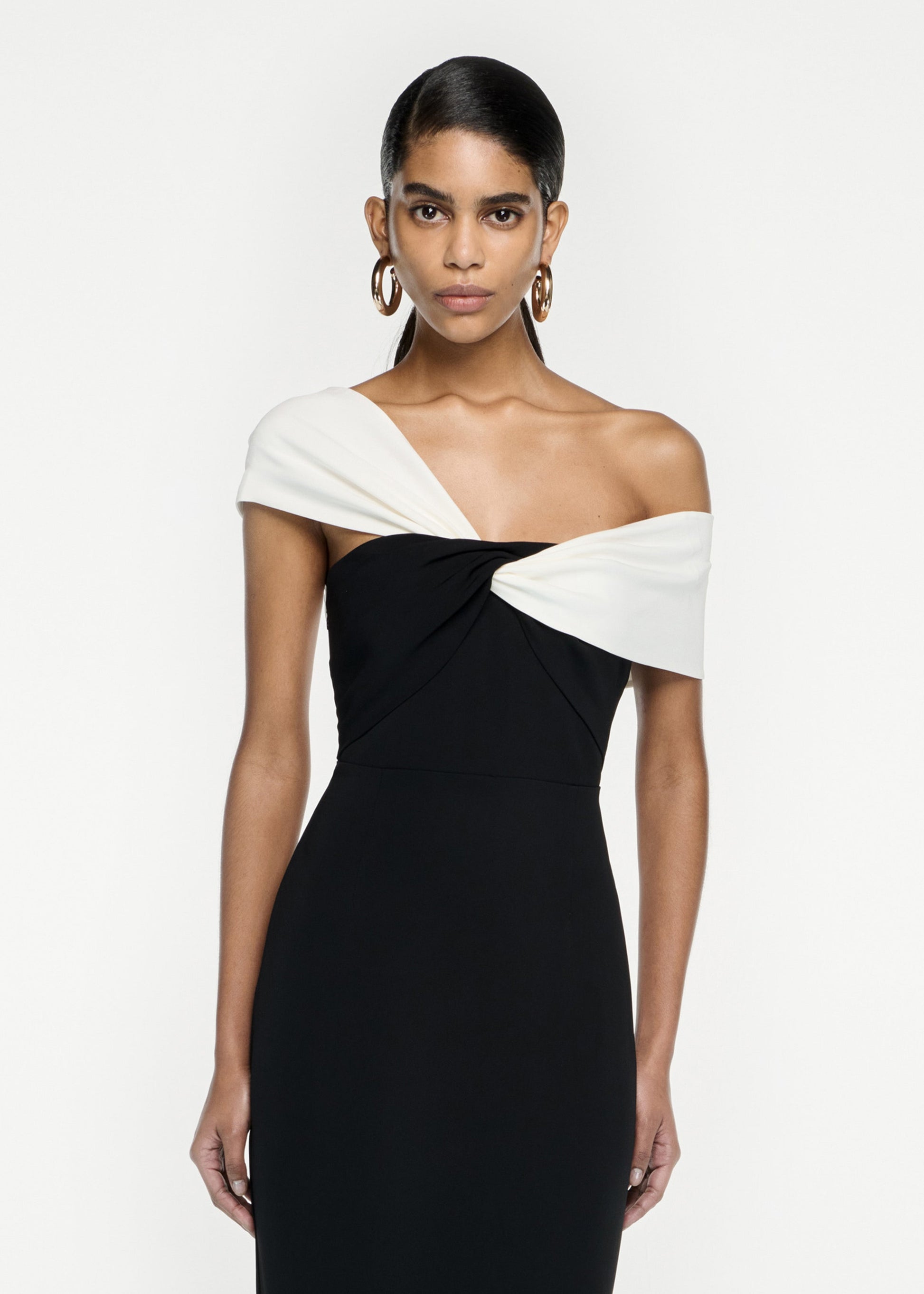 Arabella Asymmetric Cady Maxi Dress