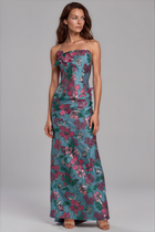 Margot Floral Brocade Fit and Flare Gown