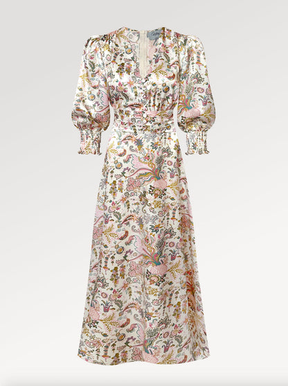 Ella Silk Charmeuse Midi Dress