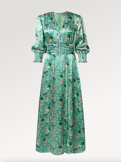 Ella Silk Charmeuse Midi Dress