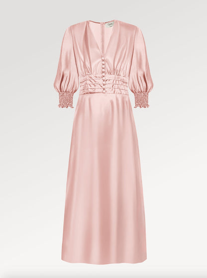 Ella Silk Charmeuse Midi Dress