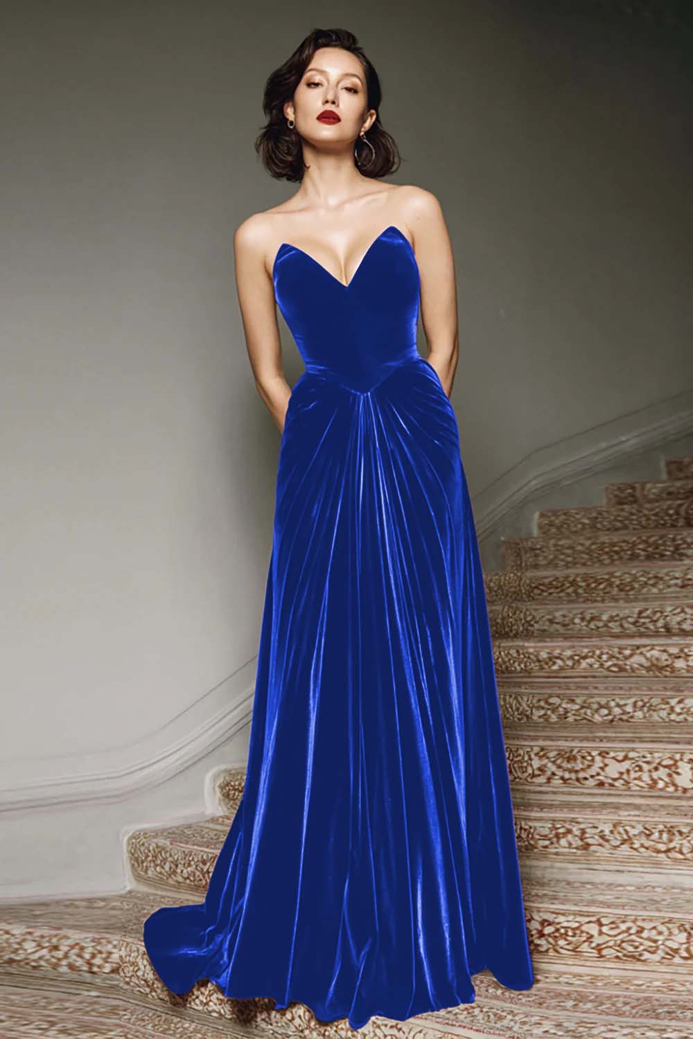 Plum Margot Velvet A-Line Dress