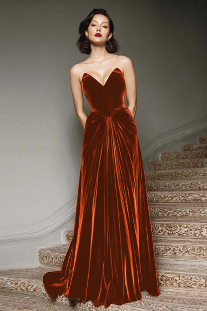 Plum Margot Velvet A-Line Dress