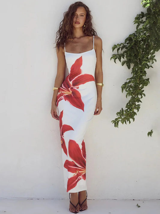 White Marcia Crepe Midi Dress