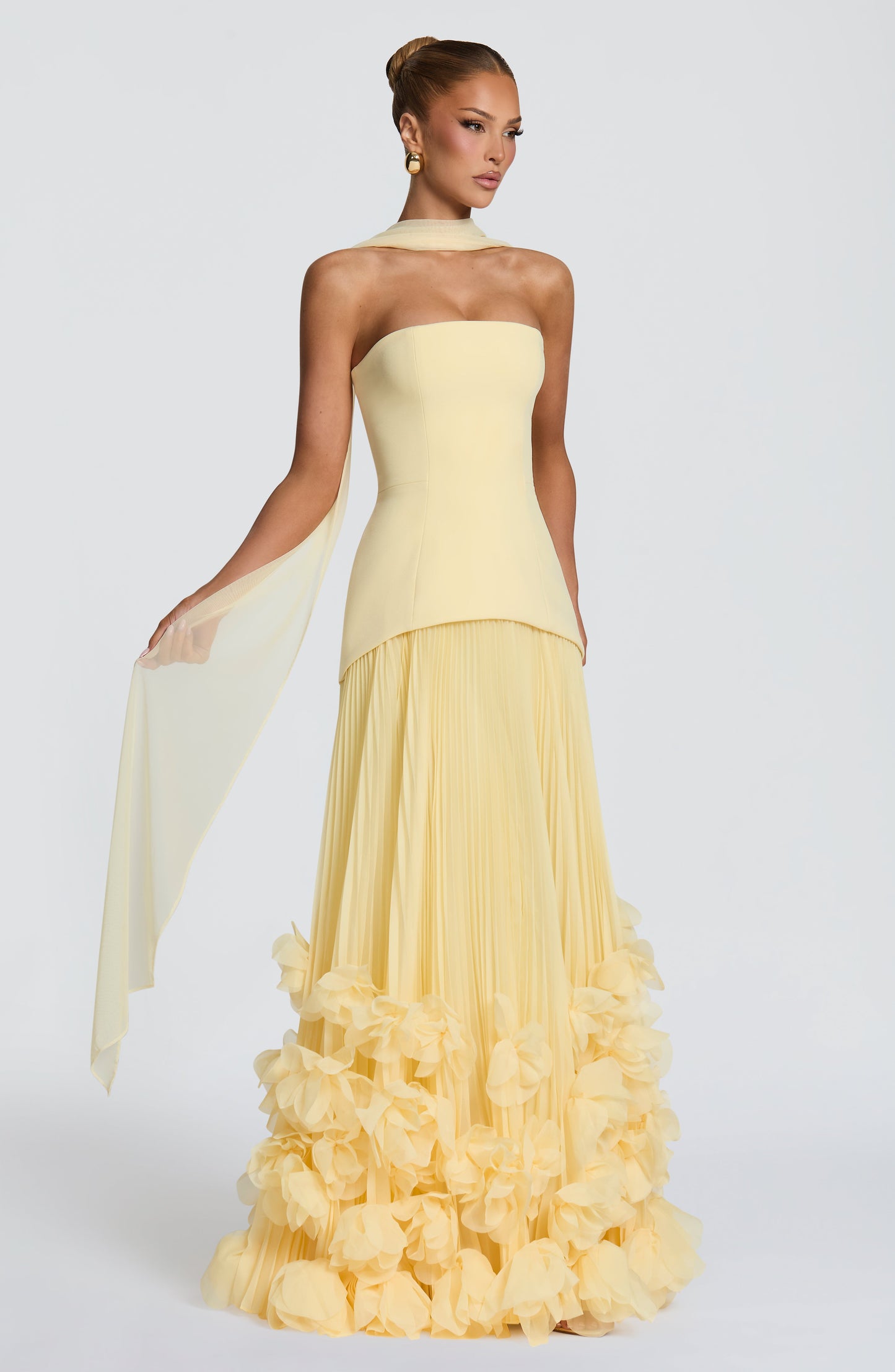 Lemon Seraphina Cherry Lacquer Gown