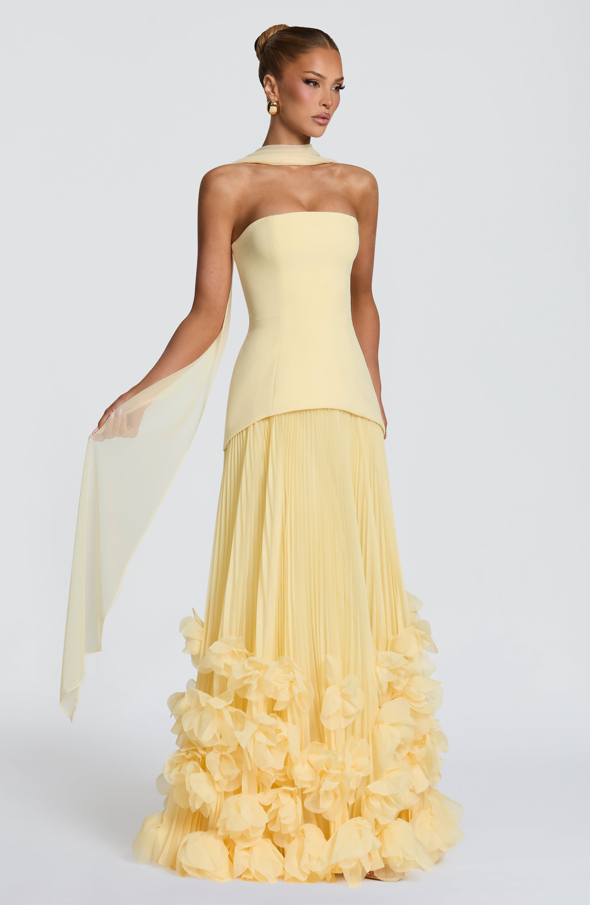 Lemon Seraphina Cherry Lacquer Gown