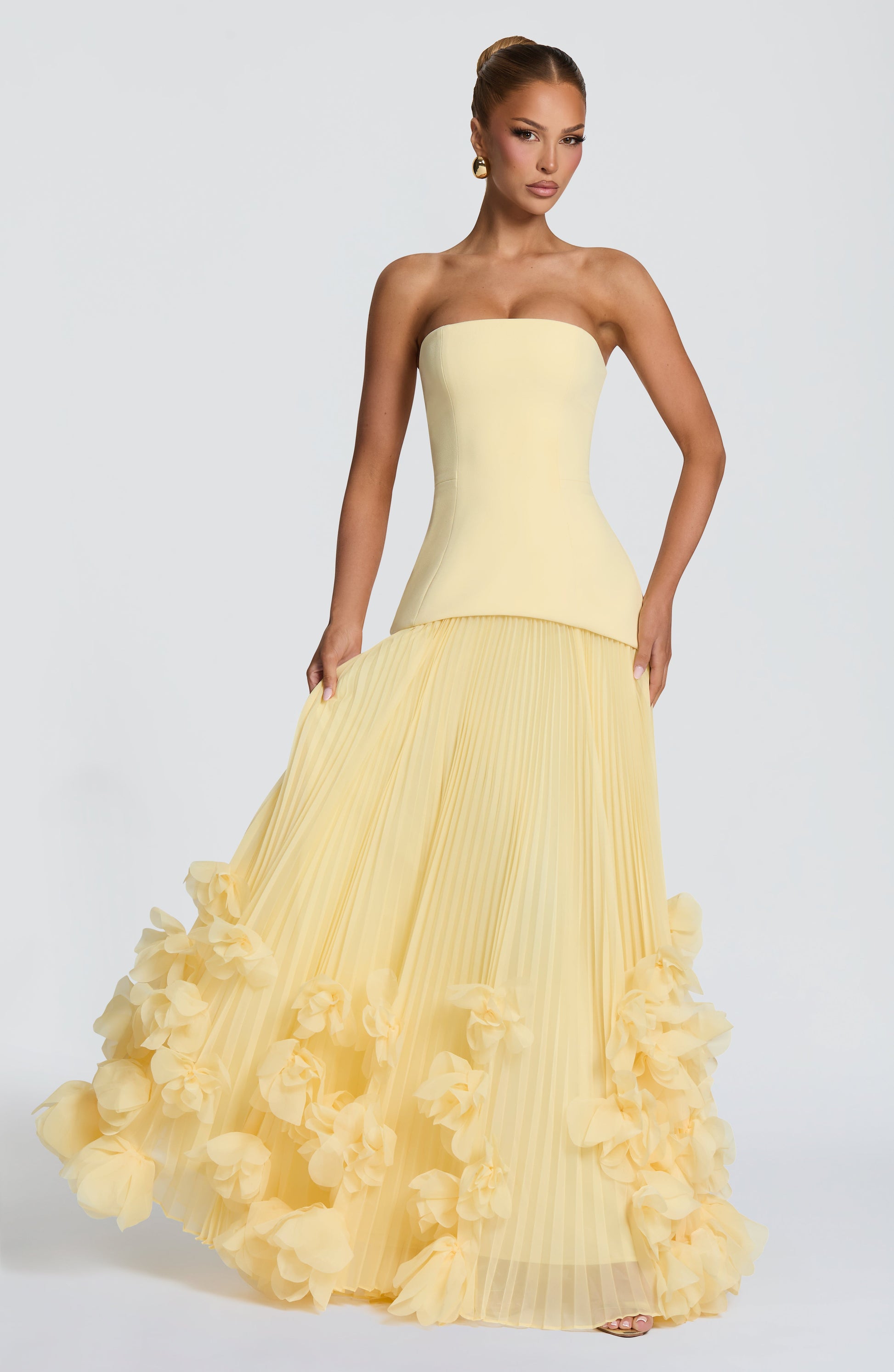 Lemon Seraphina Cherry Lacquer Gown