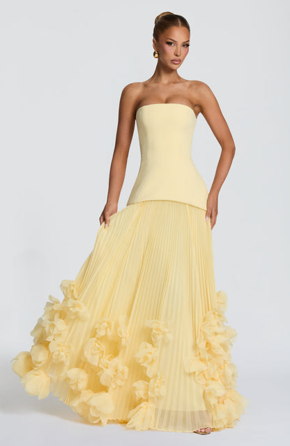 Lemon Seraphina Cherry Lacquer Gown