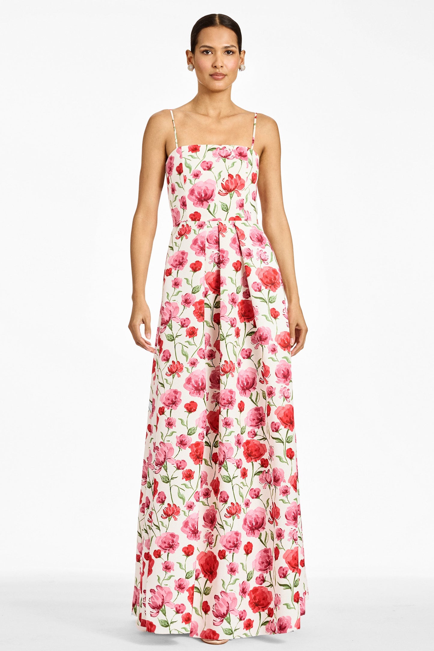 WATERCOLOR POPPIES Beau Sapphire Rose Gown