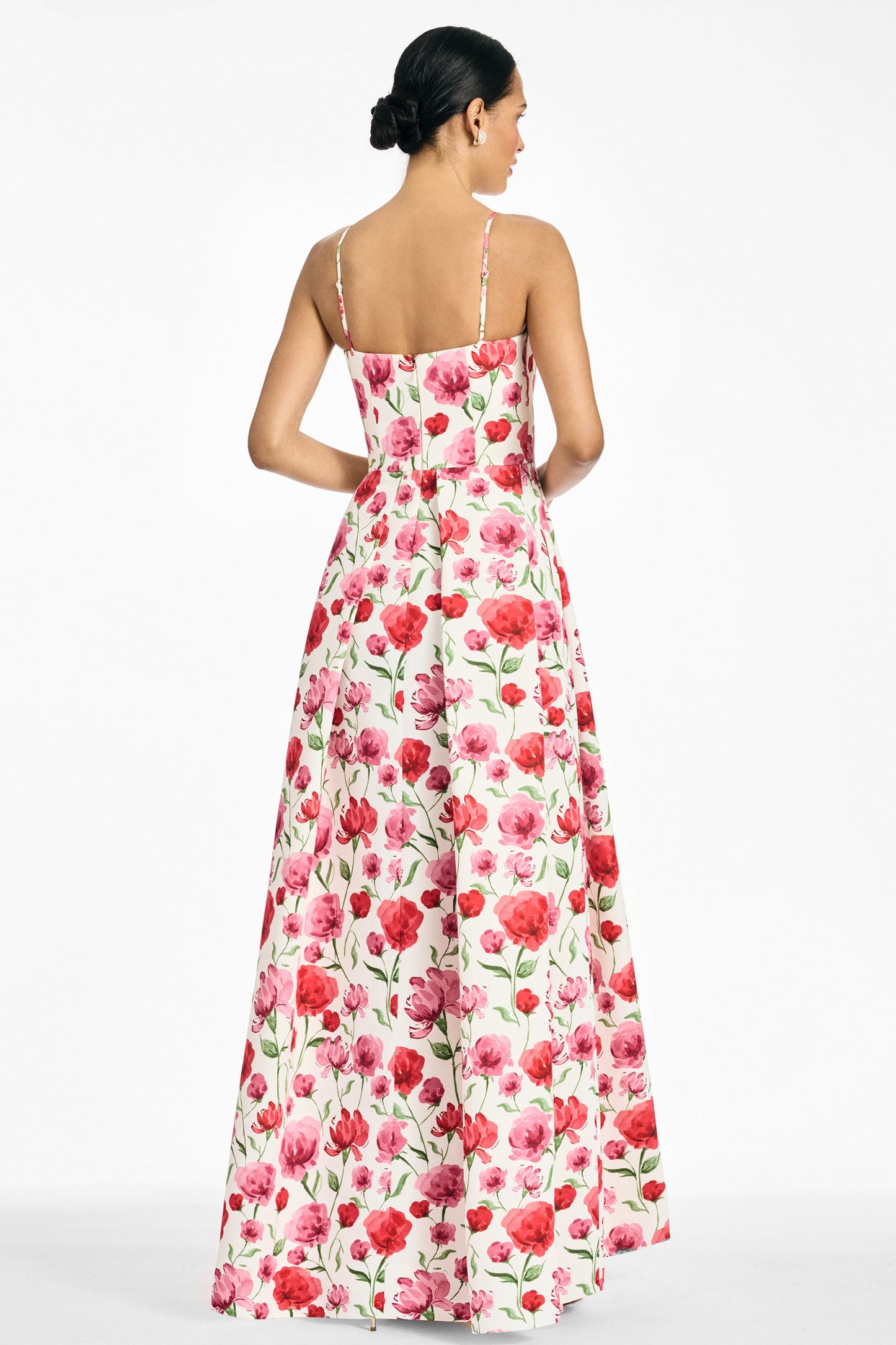 WATERCOLOR POPPIES Beau Sapphire Rose Gown