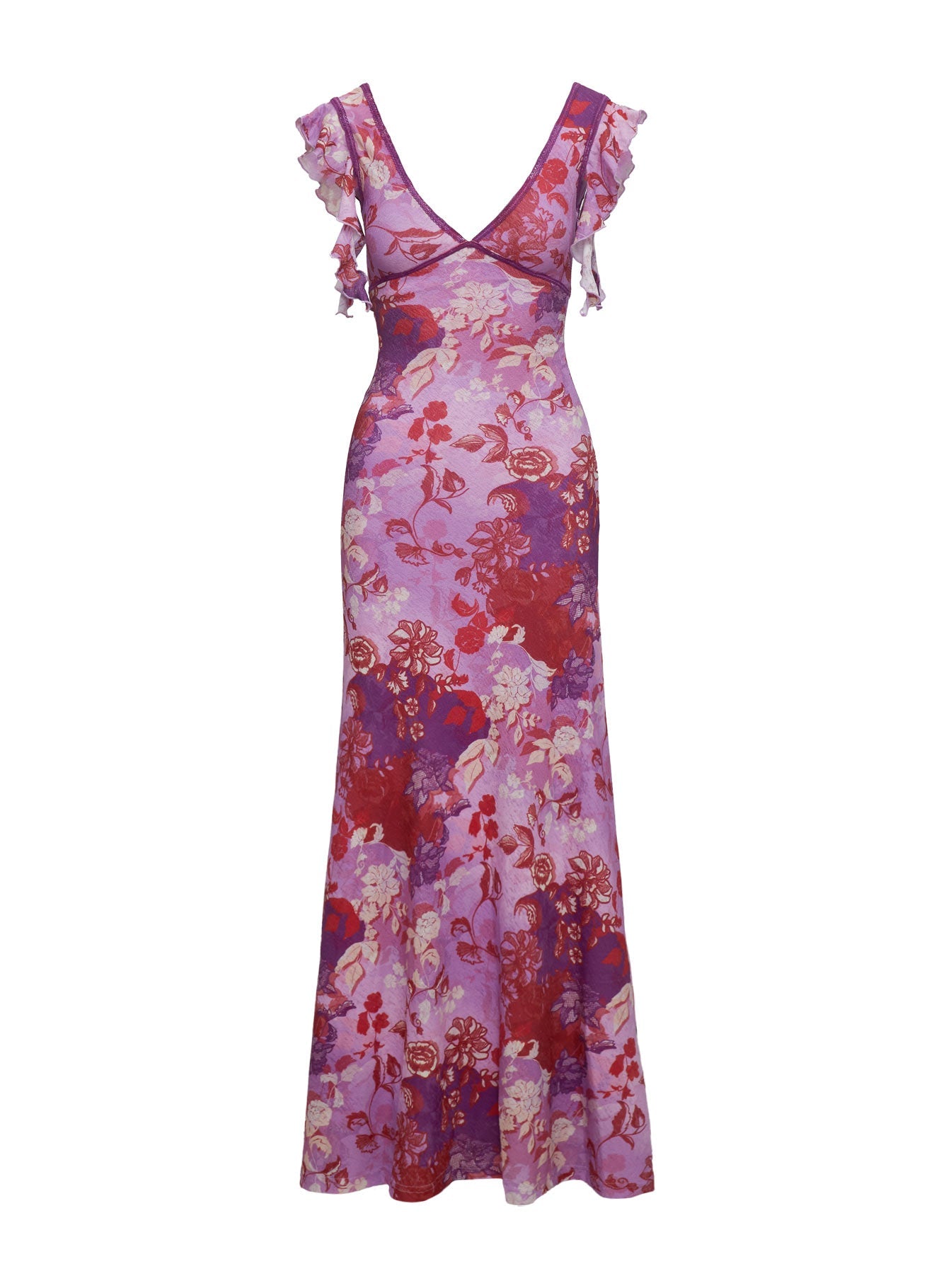 Purple Multi Soleila Maxi Dress in Purple Multi