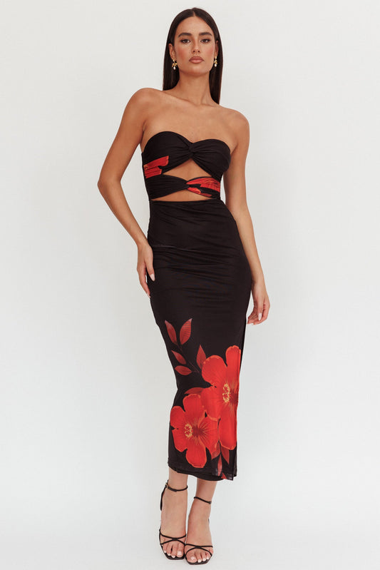 Silah Twist Bodice Maxi Dress