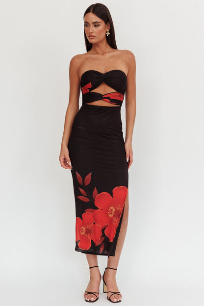 Silah Twist Bodice Maxi Dress