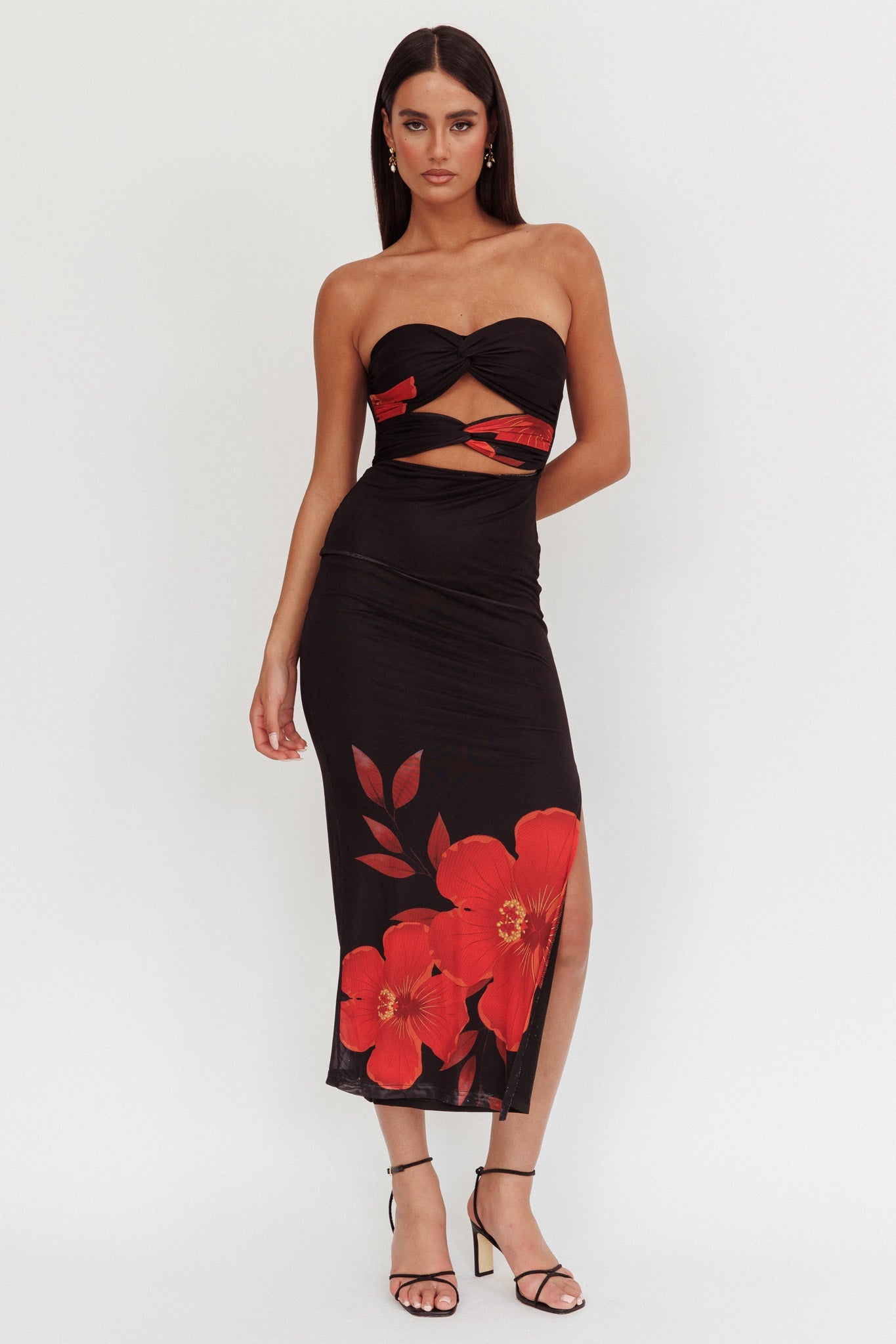 Silah Twist Bodice Maxi Dress