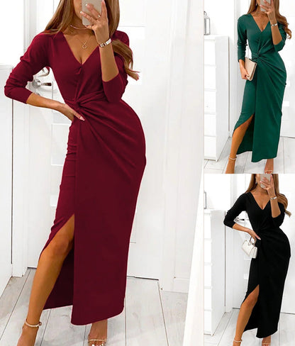 Burgundy Gina Silk Charmeuse Slip Dress