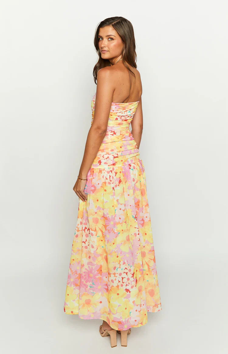 Sinclair Yellow Floral Maxi Dress