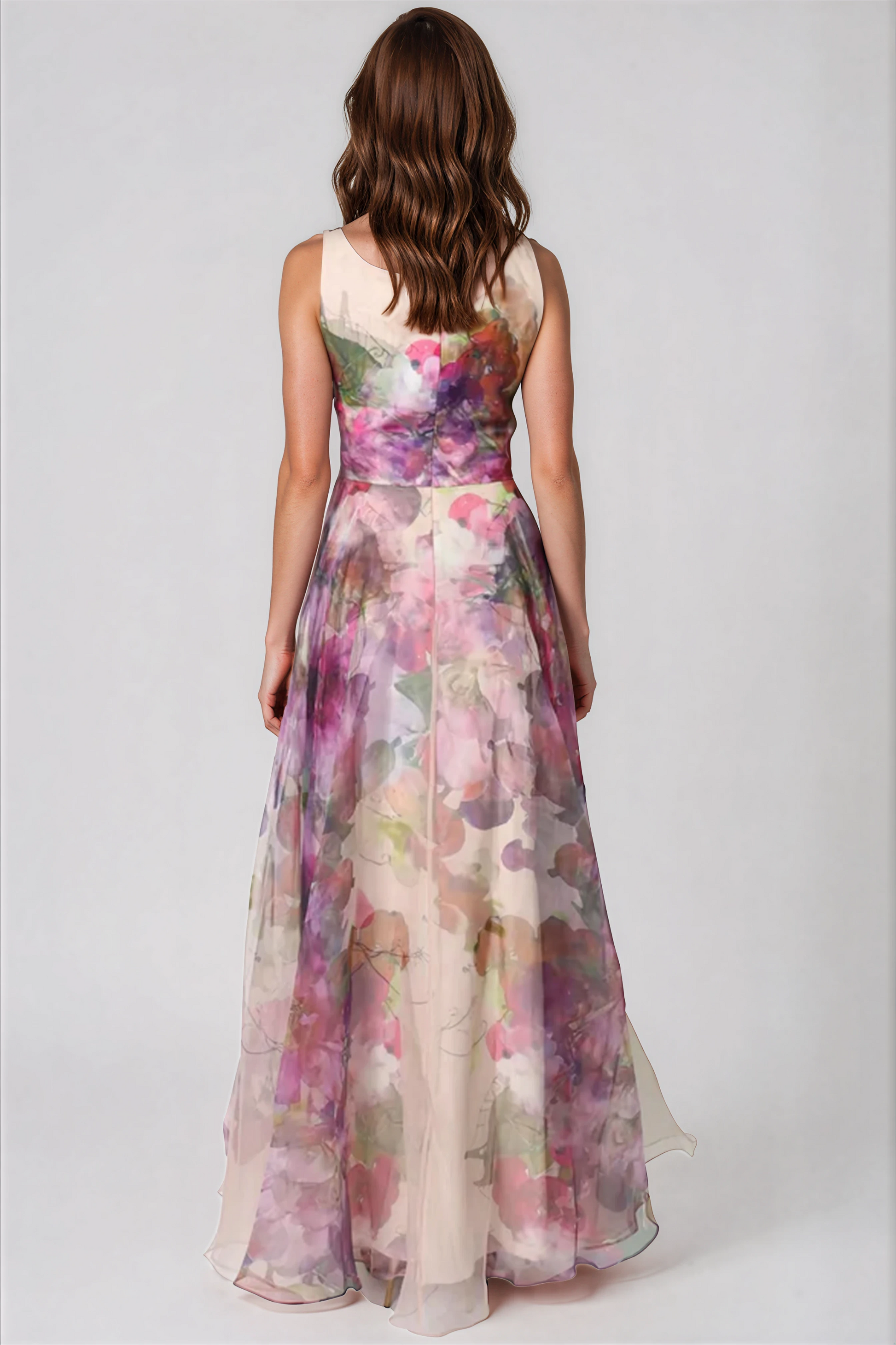 Neck Floral Print Organza Gown Arabella Organza Gown