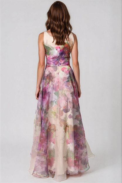 Neck Floral Print Organza Gown Arabella Organza Gown