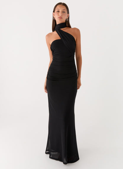 Black Songbird Floral Maxi Dress