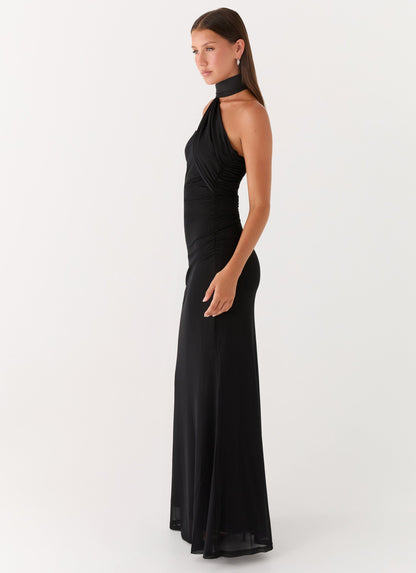Black Songbird Floral Maxi Dress